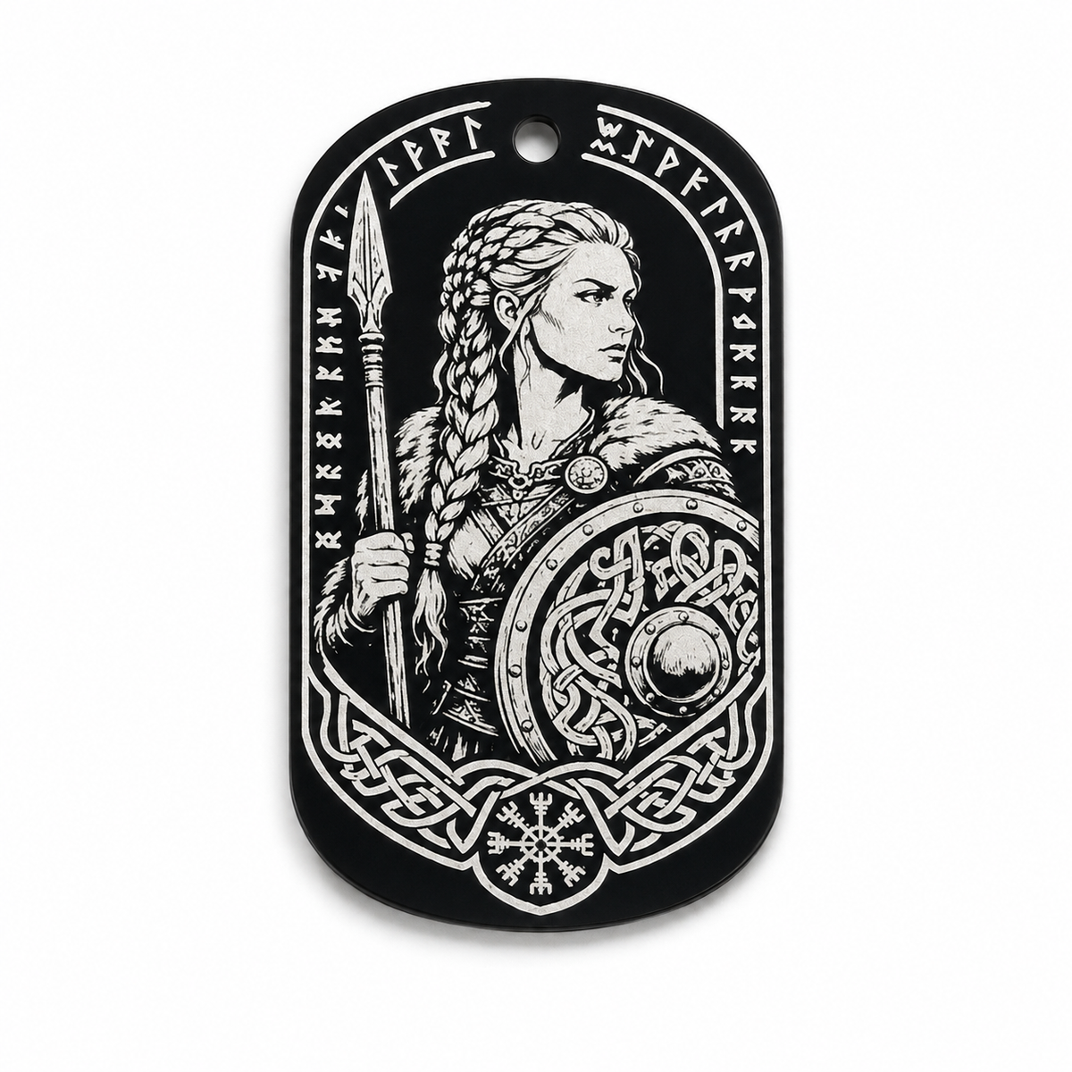 Schildmaid – Nordisch inspirierter Kriegerinnen Dog-Tag