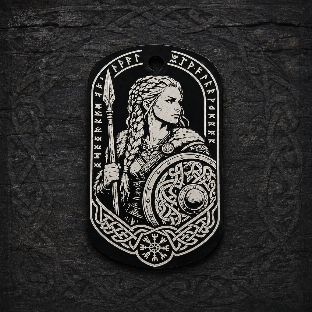 Schildmaid – Nordisch inspirierter Kriegerinnen Dog-Tag