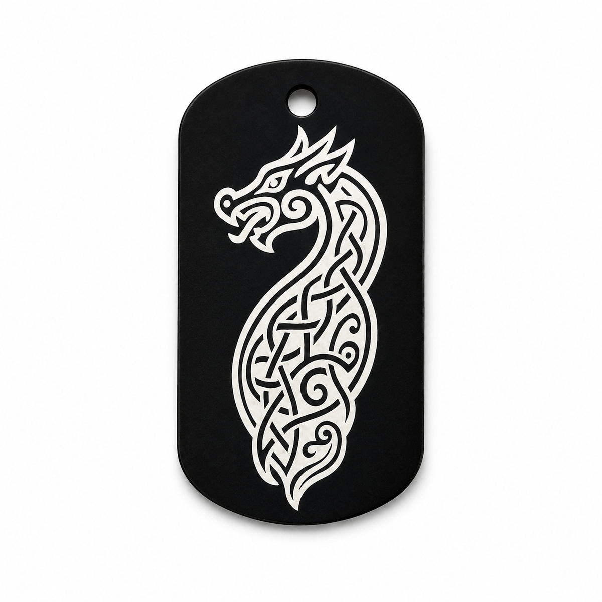 Nordischer Drache – Keltisch-nordischer Ornament Dog-Tag