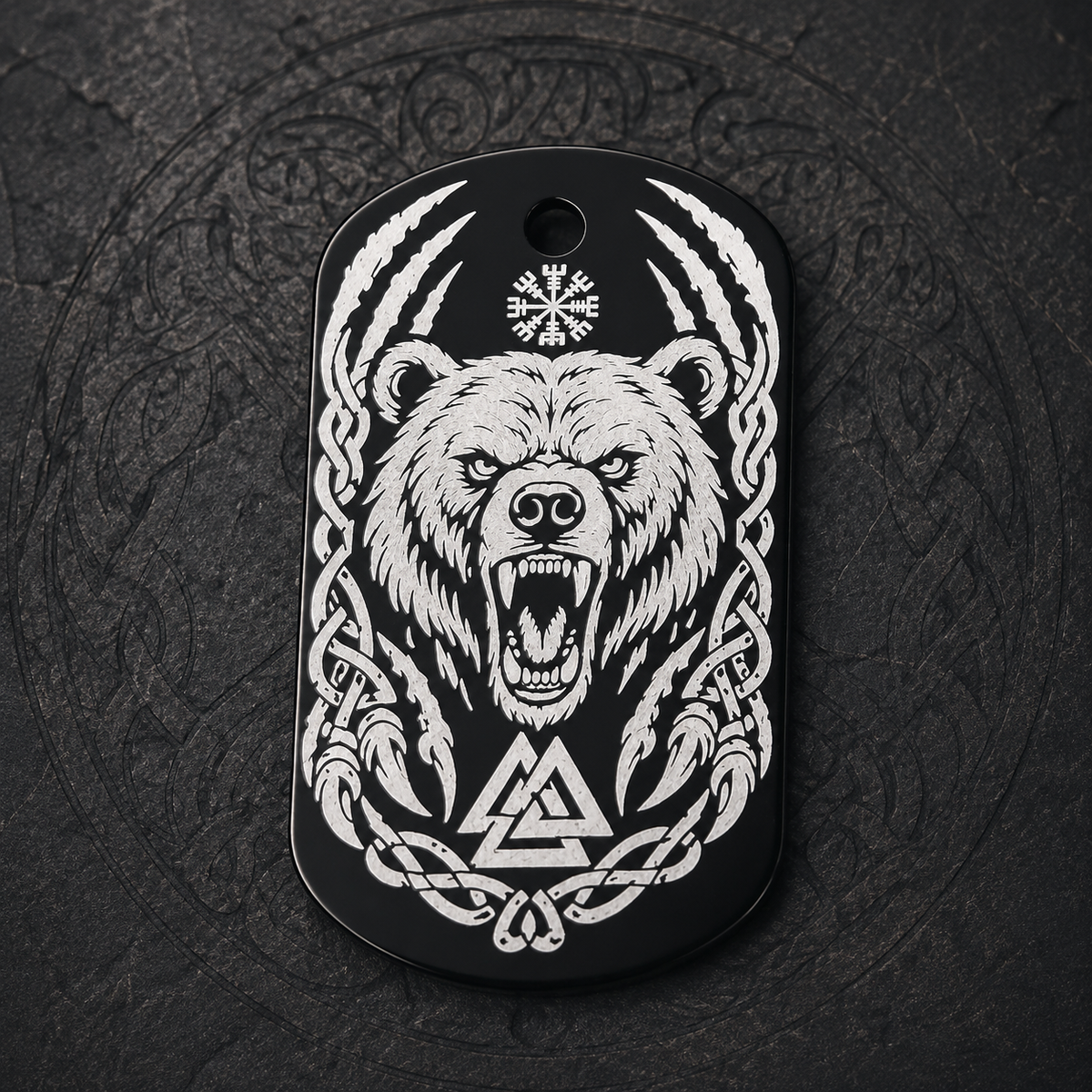 Berserker-Bär – Nordischer Bären Dog-Tag