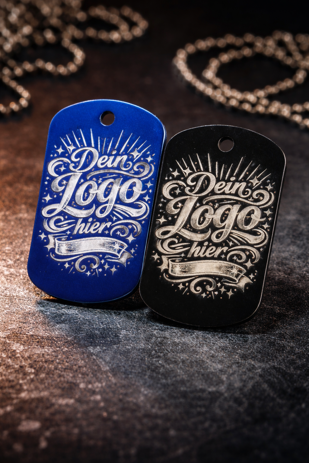 DogTag-Anhänger aus Aluminium - für Merchandise, Werbung oder persönliches Geschenk