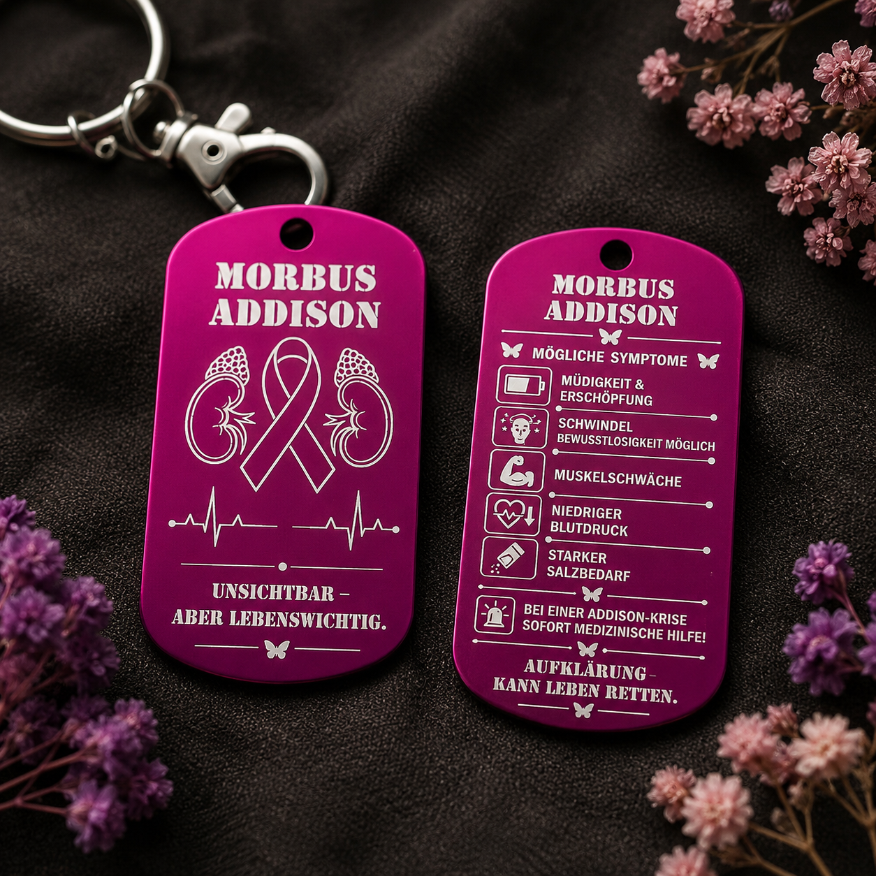 Morbus Addison Awareness Anhänger