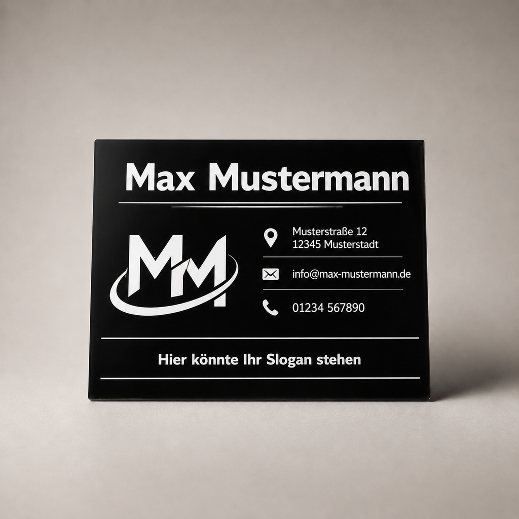 Werbeschild aus Aluminiumverbundplatte