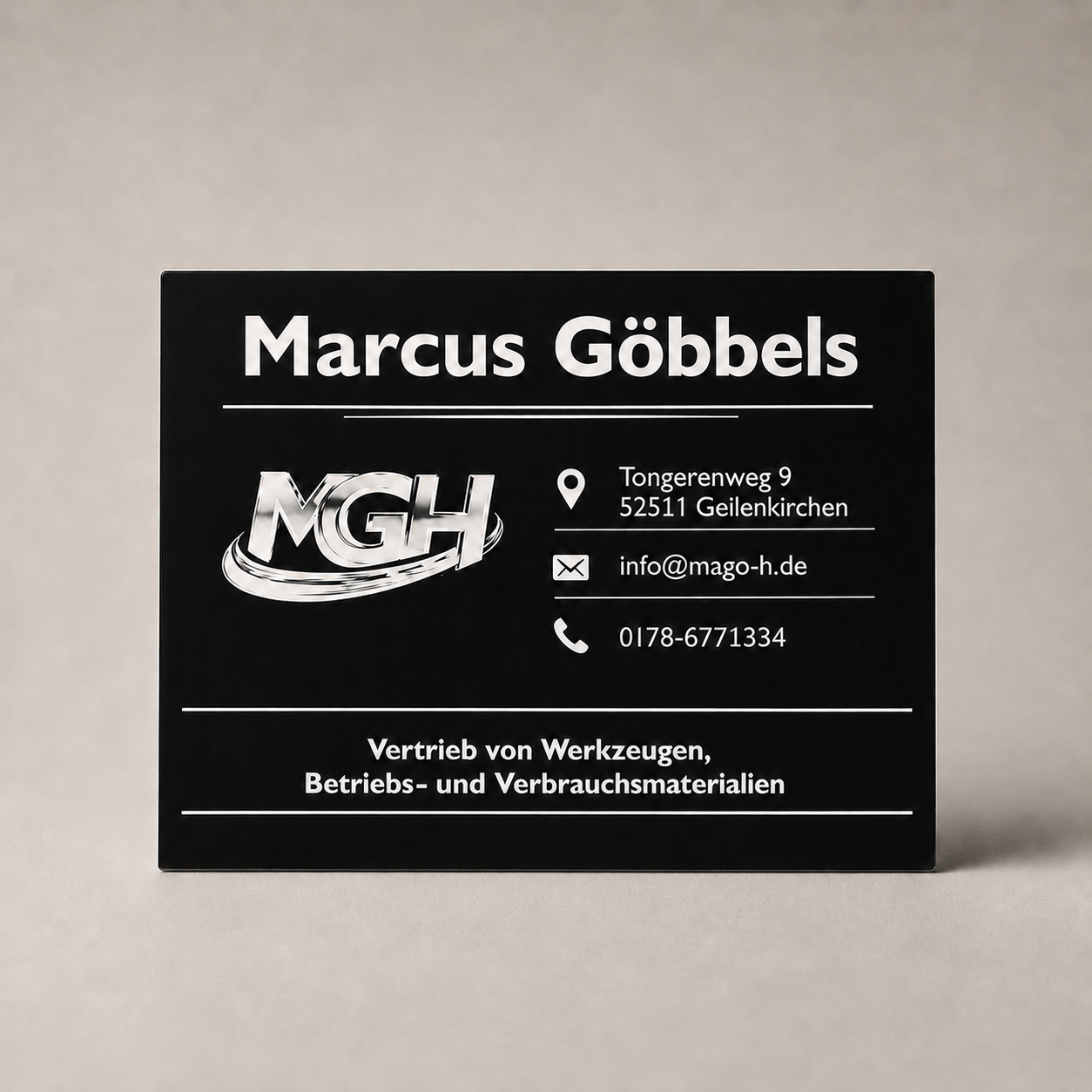 Werbeschild aus Aluminiumverbundplatte