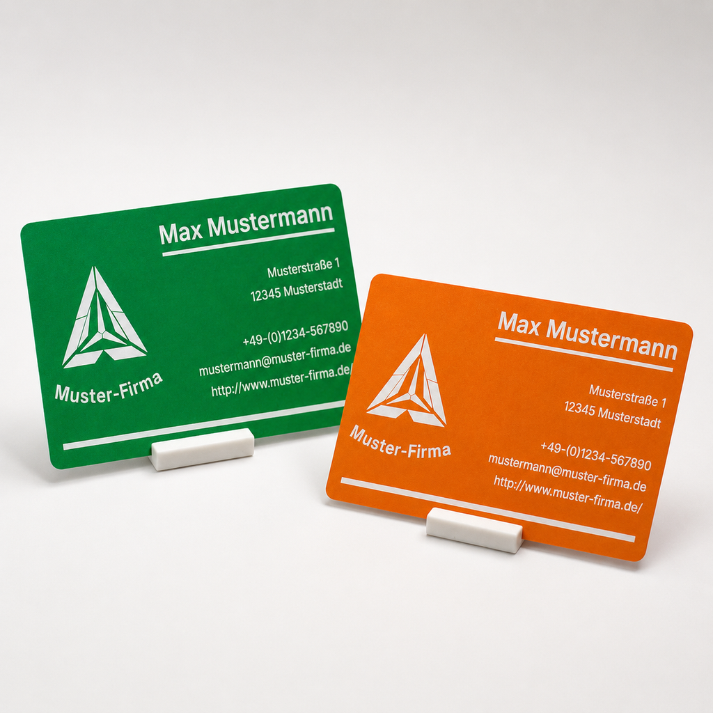 Aluminium-Visitenkarten