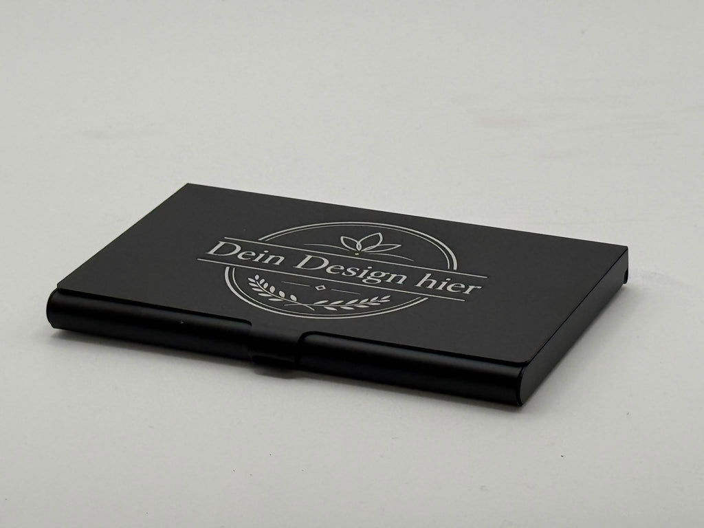 Visitenkarten-Etui Edelstahl schwarz