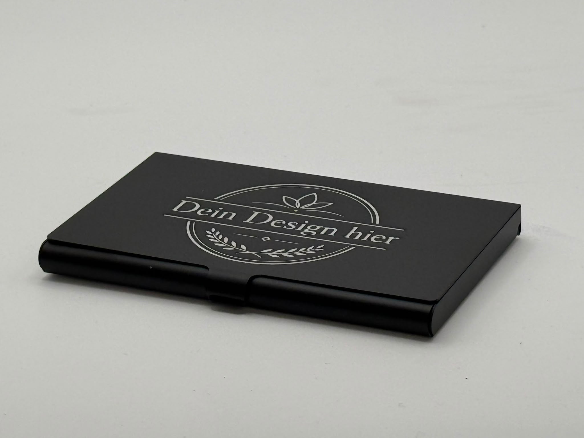 Visitenkarten-Etui Edelstahl schwarz