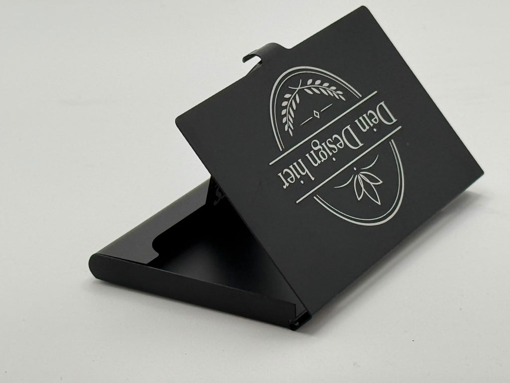 Visitenkarten-Etui Edelstahl schwarz