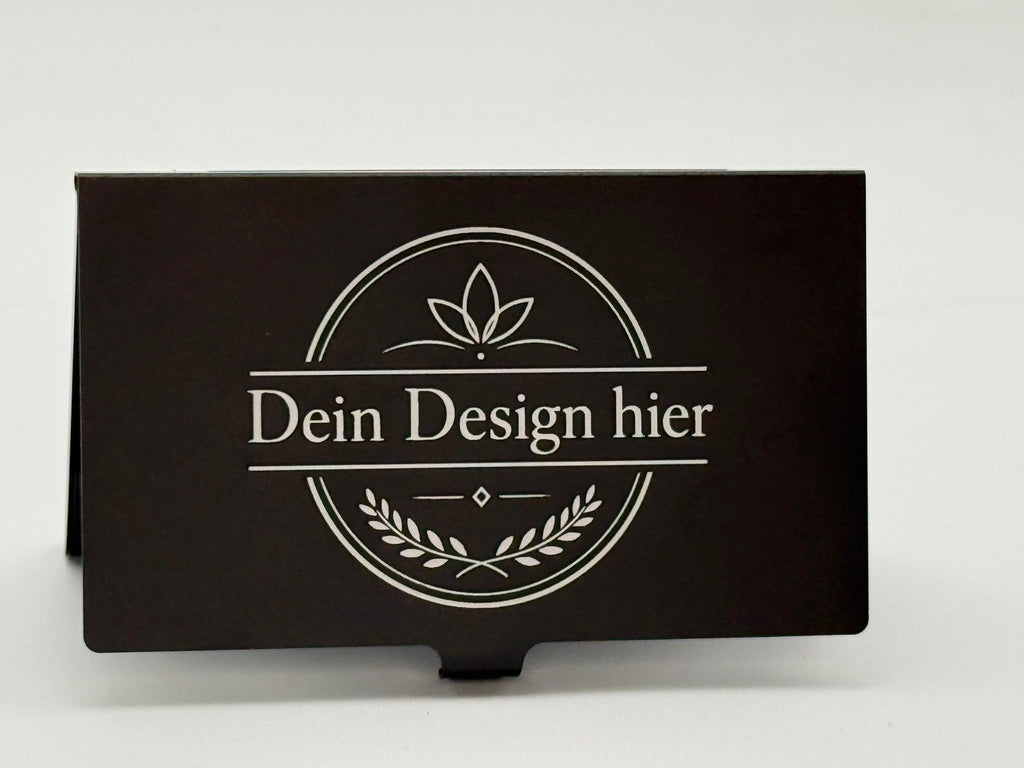 Visitenkarten-Etui Edelstahl schwarz