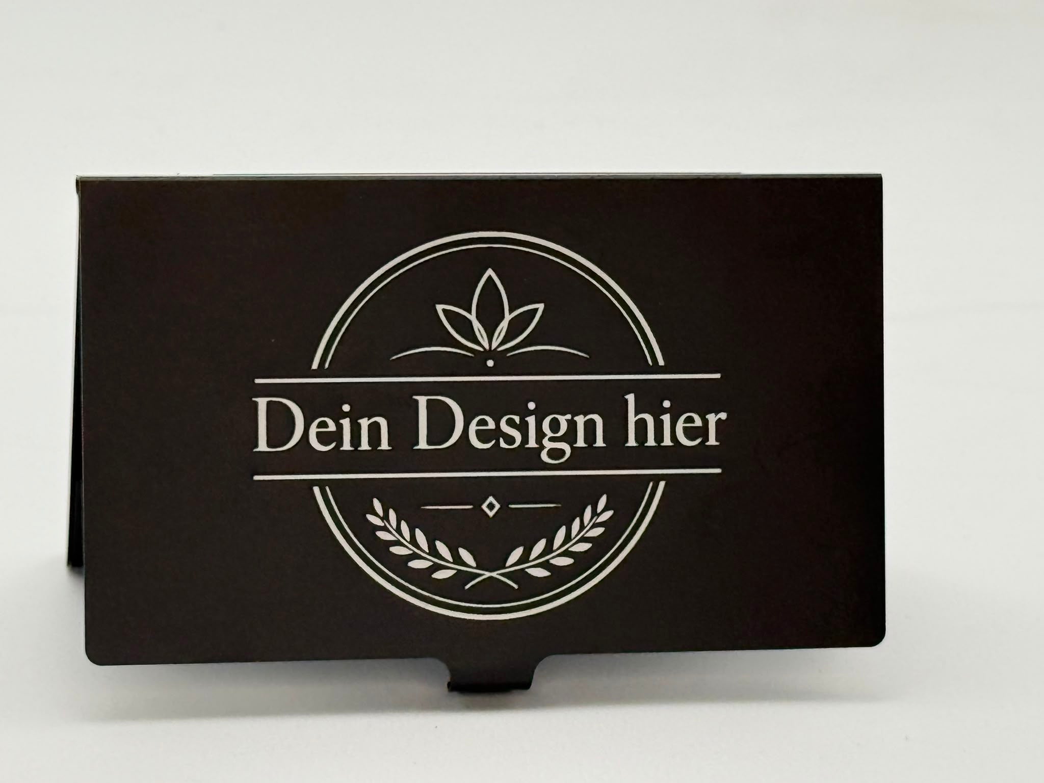 Visitenkarten-Etui Edelstahl schwarz